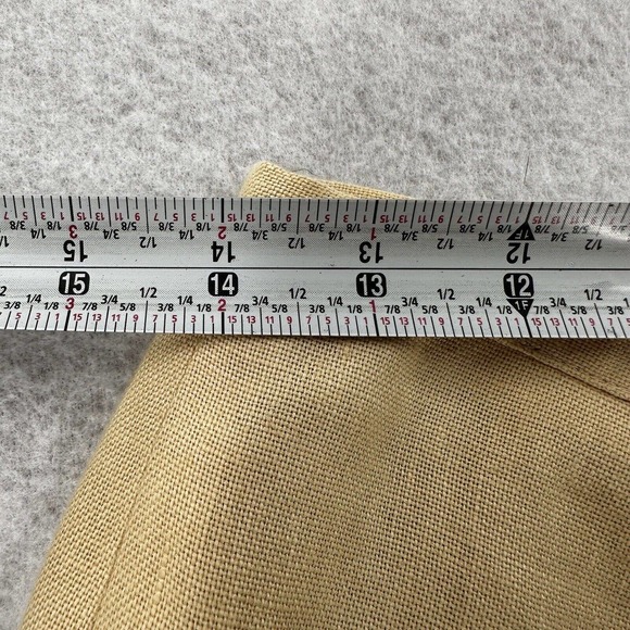 Talbots 100% Irish Linen Pants Womens 6 Tan‎ Career Flat Front Straight Trouser - Picture 10 of 13